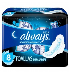 ALWAYS XTRA N. TRANQ. T. FEMEN. SECA NOCT. 8 UN