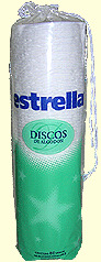 ESTRELLA DISCO DE ALGODON P/DESMAQUILLAJE