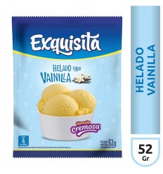 EXQUISITA PVO. P/PREP. HELADO SABOR VAIN. 52G.