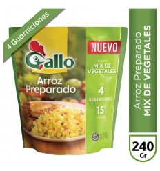 GALLO ARROZ PREPARADO MIX VEGETALES D. PACK