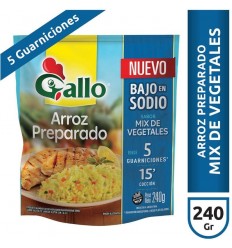 GAOLLO ARROZ PREPARADO MIX DE VEGETALES