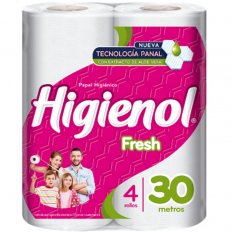 HIGIENOL FRESH PAP. HIGIENICO 30 MTS. 4UN
