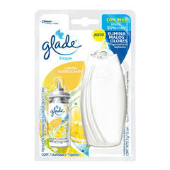 GLADE TOQUE LIMON APARATO+REPUESTO AROM. D. AMB