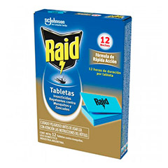 RAID TABLETAS INSECT. REPELENTE CONTRA MOSQUITOS