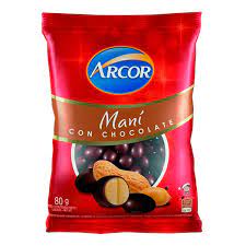 MANI ARCOR C/CHOCOLATE 80G