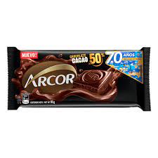 ARCOR CACAO 50% CHOCOLATE FAM.C/CACAO 50% 95G