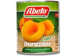 ABETO DURAZNOS AMARILLO EN MITADES LIGHT 820G
