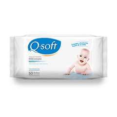 Q.SOFT PREM.ALOE T.HUMEDAS PREM.ALOE Y VIT 50UN