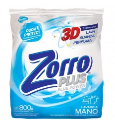 ZORRO BLUE POWER JAB. PVO. LAVADO A MANO 800G
