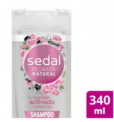 SEDAL SHAM. CARBON ACTIVADO + PEONIAS 340ML