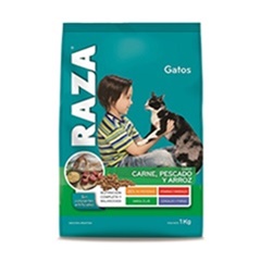 RAZA GATOS CARNE-PESCADO-ARROZ 1KG
