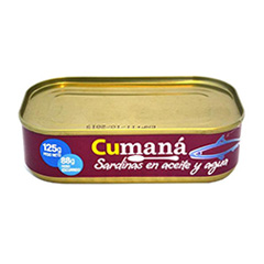 SARD.CUMANA ACEITE-AGUA 125G