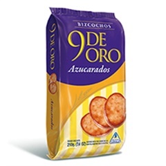 9 DE ORO BIZCOCHOS AZUCARADO 210G