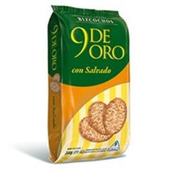 9 DE ORO BIZCOCHOS SALVADO 200G