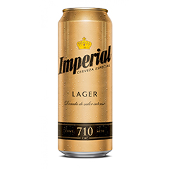 IMPERIAL LAGER CERVEZA EXTRA LATA 710CC
