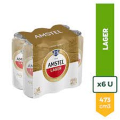 AMSTEL LAGER PACK CERVEZA 6*473CC