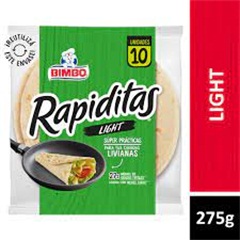 BIMBO RAPIDITAS LIGHT 10 UN 275G