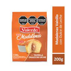 VALENTE MADALENAS VAINILLA RELLENA C/D. LECHE
