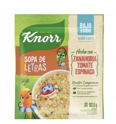 KNORR SOPA LETRA SOPA DE LETRAS ZANAH-TOM. 107.5G