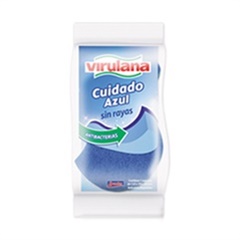 ESPONJA VIRULANA CUIDADO AZUL 125*70*30MM 1UN