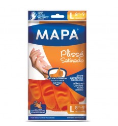 MAPA PLISSE SATINADO GUANTES LATEX L 1UN