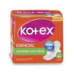 KOTEX TOA. FEM. ESENC. NORM. C/ALAS 8UN