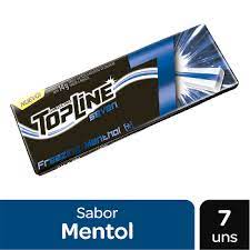 CHICLE TOPLINE FREEZING MENTHOL 14G