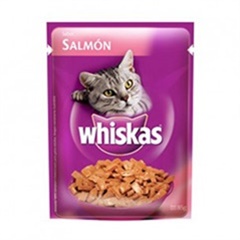 WHISKAS ALIM. HUM. P/GTOS SABOR SALMON SACHET