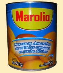 MAROLIO DURAZNOS AMARILLO EN MITADES 820G