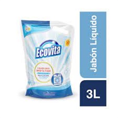 ECOVITA LIQ. P/LAV. ROPA BAJA ESPUMA D. PACK