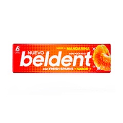 BELDENT MANDARIN CHICLE SABOR MANDARINA 10G