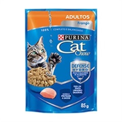 CAT CHOW ALIM. P/GTOS. HUMEDO ADULTOS C/POLLO